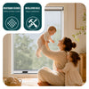 Insektenschutzrollo Fenster Aluminiumrahmen zuschneidbar  L80 x H130 cm Weiß - vuunot.com
