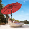Sonnenschirm für Balkon, 270 cm, Knickbarer Balkonschirm mit Schutzhülle, Rot - vuunot.com