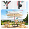 Sonnenschirm Strandschirm 200cm mit Tragetasche und Bodenanker Beige - vuunot.com