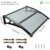 Vordach für Haustür, 120 x 80 cm Transparentes Pultbogenvordach Anthrazit - vuunot.com