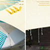 Wasserdicht Sonnensegel Rechteckig mit Befestigung Set, 3x5m, Beige - vuunot.com