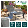 2er Set Sonnenliege Gartenliege aus Aluminium und Textilene 190x62x31cm Grau - vuunot.com