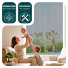 Insektenschutzrollo Fenster PVC Rahmen zuschneidbar  L130 x H160 cm Weiß - vuunot.com