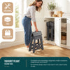 Klapphocker Faltbar Rutschfester Tritthocker mit Tragegriff 39 x 32 x 40 cm Grau - vuunot.com