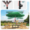 Sonnenschirm Strandschirm 200cm mit Tragetasche und Bodenanker Grün - vuunot.com
