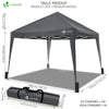 Pavillon 3x3m mit 4 Seitenteilen, Pop Up Faltpavillon, Faltbar Gartenzelt Partyzelt, Grau - vuunot.com