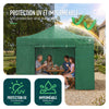 Verstärktes Pavillon 3x3m, Wasserdichter Faltpavillon mit 4 Seitenteilen&Sandsäcke Grün - vuunot.com