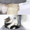 Kratzbaum Groß für Katzen, Katzenbaum mit Sisalstamm, 138cm, Grau - vuunot.com