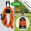 Flexibler Gartenschlauch 15m, Flexibel Wasserschlauch Dehnbarer mit 10 Sprühfunktionen, Orange - vuunot.com