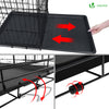 Hundekäfig Klappbar, Hundebox Auto mit Abdeckung & Bodenschale, 122 cm XXL - vuunot.com