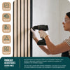4er Set Akustikpaneele 120 × 60 × 2,1 cm, Akustik Wandpaneele in Holzoptik Weiß-Eiche - vuunot.com