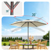 VOUNOT® Sonnenschirm 270 cm knickbar UV 50+ Sonnenschutz Gartenschirm Balkonschirm Beige - vuunot.com