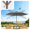 VOUNOT® Sonnenschirm 270 cm knickbar UV 50+ Sonnenschutz Gartenschirm Balkonschirm Grau - vuunot.com