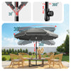 Sonnenschirm Strandschirm 200cm mit Tragetasche und Bodenanker Grau - vuunot.com