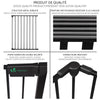 Kaminschutzgitter Metall, 6 Elemente Konfigurationsgitter Faltbar, 360 x 75 cm, Schwarz - vuunot.com