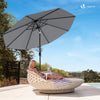 Sonnenschirm für Balkon, 270 cm, Knickbarer Balkonschirm mit Schutzhülle, Grau - vuunot.com