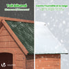 Hundehütte Outdoor aus Holz, mit Bitumendach, abnehmbarem Boden, rutschfest, Naturfarben - vuunot.com