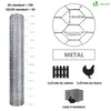 Drahtzaun Sechskantgeflecht, Maschendrahtzaun, 1x50m, Maschenweite 13mm, Verzinkt Silber - vuunot.com
