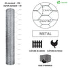 Drahtzaun Sechskantgeflecht, Maschendrahtzaun, 1x50m, Maschenweite 25mm, Verzinkt Silber - vuunot.com