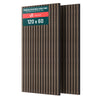 2er Set Akustikpaneele 120 × 60 × 2,1 cm, Akustik Wandpaneele in Holzoptik Dunkel-Eiche - vuunot.com