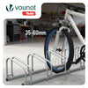 Fahrradständer für 5 Fahrräder, Boden und Wandmontage, Silber - vuunot.com