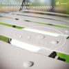 Bistroset 3-teilig, Klappbar Bistrotisch mit 2 Stühlen, Gartenmöbel Set Balkonset Gartengarnitur, Sitzgruppe Metall, Bistro Set Outdoor, Weiß - vuunot.com