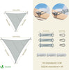 Wasserdicht Sonnensegel Dreieckig mit Befestigung Set, 5x5x5m, Anthrazit - vuunot.com