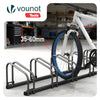 Fahrradständer für 6 Fahrräder, Boden und Wandmontage, Schwarz - vuunot.com