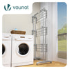 4 Ebenen Wäscheständer Turm mit Rollen 125x62x173 cm Grau - vuunot.com