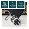 Aluminium Einkaufstrolley Treppensteiger, Trolly Einkaufswagen Klappbar, 2 Räder, Wasserdicht Oxford, 59L, Schwarz - vuunot.com