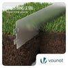 20er Set verzinkt Metall Rasenkante Beeteinfassung 100×18 cm, Silber - vuunot.com