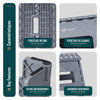 Klapphocker Faltbar Rutschfester Tritthocker mit Tragegriff 32 x 25 x 22 cm Grau - vuunot.com