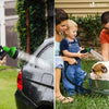 Flexibler Gartenschlauch 45m, Flexibel Wasserschlauch Dehnbarer mit 10 Sprühfunktionen, Messinganschlüssen,Schwarz - vuunot.com