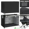 Hundekäfig Klappbar, Hundebox Auto mit Abdeckung & Bodenschale, 92 cm L - vuunot.com