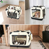 Hundebox faltbar, Oxford-Gewebe, Transportabel 60x44x44 cm M Beige - vuunot.com