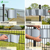 PVC Sichtschutzstreifen für Doppelstabmatten 70m x 19cm, 40 Befestigungsclips, Hellgrau - vuunot.com