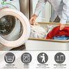Wäschekorb mit Deckel & Wäschesäcke 145L, Faltbarer Wäschesammler 2 Fächer, Beige - vuunot.com