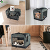 Hundebox faltbar, Oxford-Gewebe, Transportabel 50x35x36 cm S Grau - vuunot.com