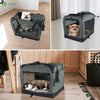 Hundebox faltbar, Oxford-Gewebe, Transportabel 60x44x44 cm M Grau - vuunot.com