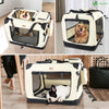 Hundebox faltbar, Oxford-Gewebe, Transportabel 82x60x60 cm XL Beige - vuunot.com