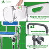 Duschstuhl mit Rückenlehne & Armlehnen, ergonomischer Duschhocker für Senioren, höhenverstellbar 71–83.5cm,Blau - vuunot.com
