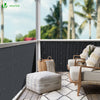 PVC Sichtschutzmatte 90x300 cm, Sichtschutz für Balkon Terrasse, Grau - vuunot.com