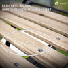 Bistroset 3-teilig, Klappbar Bistrotisch mit 2 Stühlen, Gartenmöbel Set Balkonset Gartengarnitur, Sitzgruppe Metall, Bistro Set Outdoor, Holz - vuunot.com