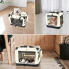 Hundebox faltbar, Oxford-Gewebe, Transportabel 50x35x36 cm S Beige - vuunot.com