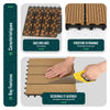 16 Stück WPC Terrassenfliesen 30x30 cm, Klickfliesen Outdoor 1.5m² Holzoptik - vuunot.com