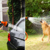Flexibler Gartenschlauch 45m, Flexibel Wasserschlauch Dehnbarer mit 10 Sprühfunktionen, Orange - vuunot.com