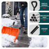 Schneeschieber Abnehmbar Schneeschaufel mit Alustiel Orange - vuunot.com
