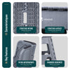 Klapphocker Faltbar Rutschfester Tritthocker mit Tragegriff 39 x 32 x 40 cm Grau - vuunot.com