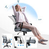 Bürostuhl ergonomisch, Schreibtischstuhl mit Lendenwirbelstütze Grau - vuunot.com