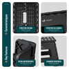 Klapphocker Faltbar Rutschfester Tritthocker mit Tragegriff 32 x 25 x 22 cm Schwarz - vuunot.com